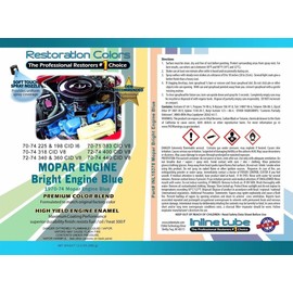 Inline Tube Compatible with 1970-1974 Mopar Bright Blue Engine Spray Paint 1pc