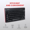 Cojunto de Mini Teclado inalámbrico y Mouse, Negro, Negro