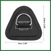 Motoforti 4pcs D Ring Patch PVC Stainless Steel Triangle Shape