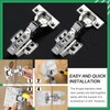 Keadic 13Pcs Stainless Steel Cabinet Hinge Repair Plates Kits with