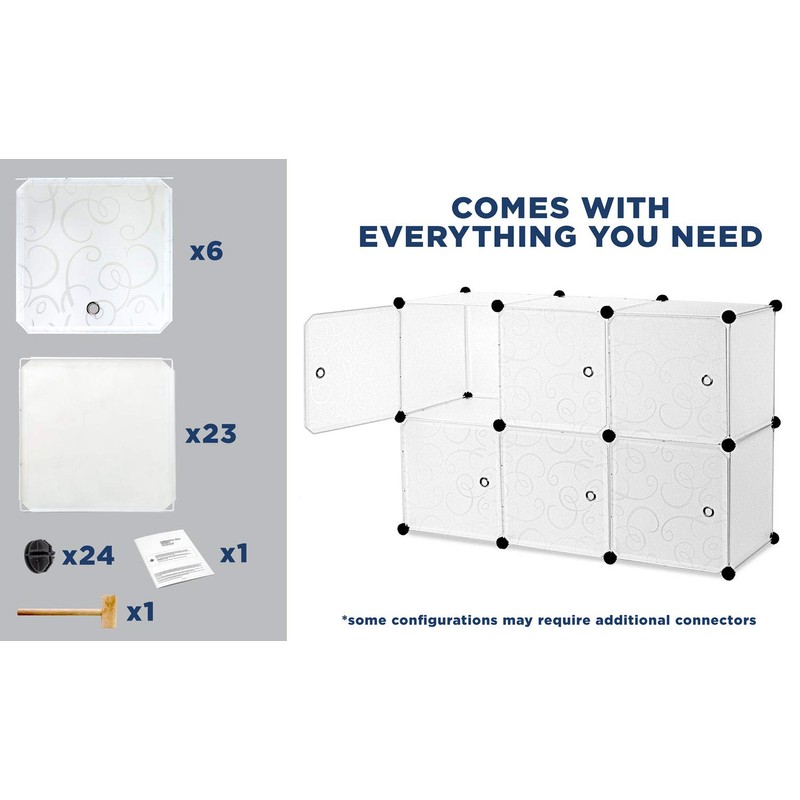 Work-It! Cube Storage Organizer - 12 Cubes | Stackable Portable