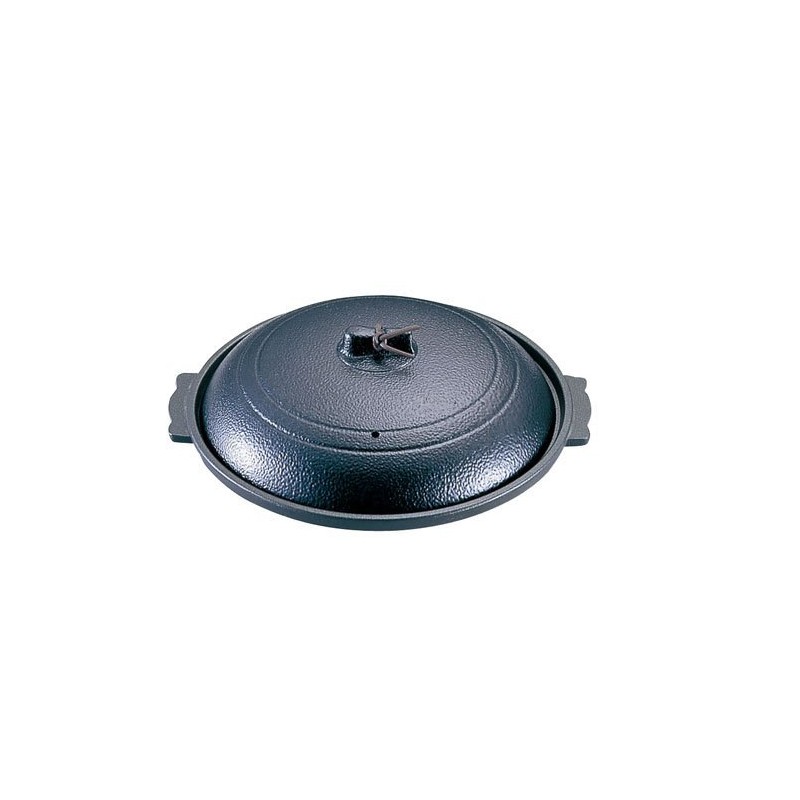 MIN M10-598 Aluminum Round Ceramic Plate, Black