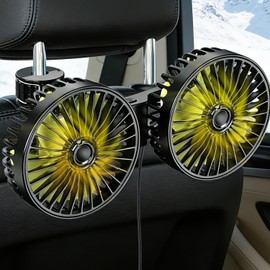 Dicross Backseat Fan for Car Backseat, Car Headrest Fan for Backseat for Kids (No Battery)