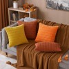MIULEE Pack of 2 Corduroy Square Cushion Cover Caramel 40x40