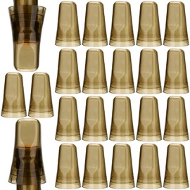 ZEAYEA 24 Pieces Pour Spout Covers, Universal Liquor Pourer Cover, Translucent Liquor Bottle Pour Dispenser Spout Dust Covers, Plastic Pour Dust Caps for Home Kitchen Tools Supplies