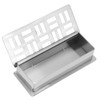 Stainless Steel Toothpick Holder Hollowed Out Rust Prevention Rectangle Toothpick
