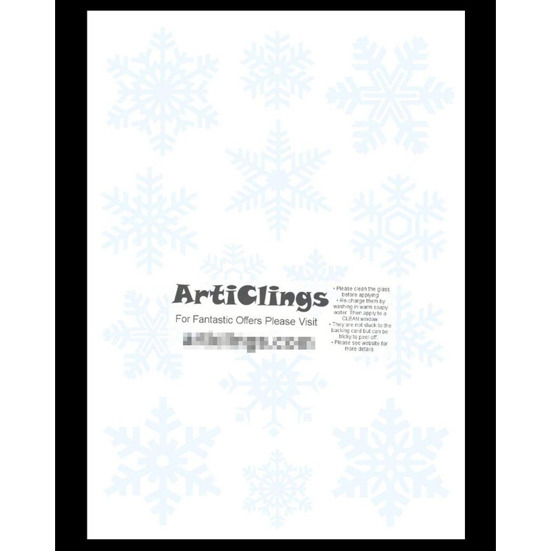 56 Original Snowflake Window Clings by Articlings - Fabulous Static