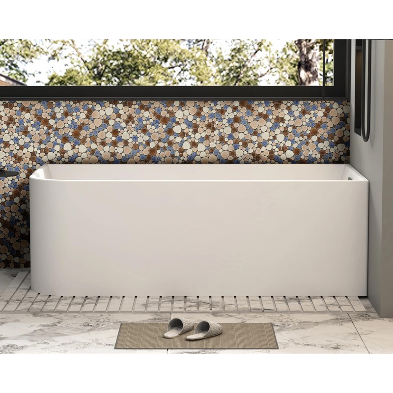 Parrotile Yosemite Matte Pebble Stone Tiles for Shower Floor Bathroom