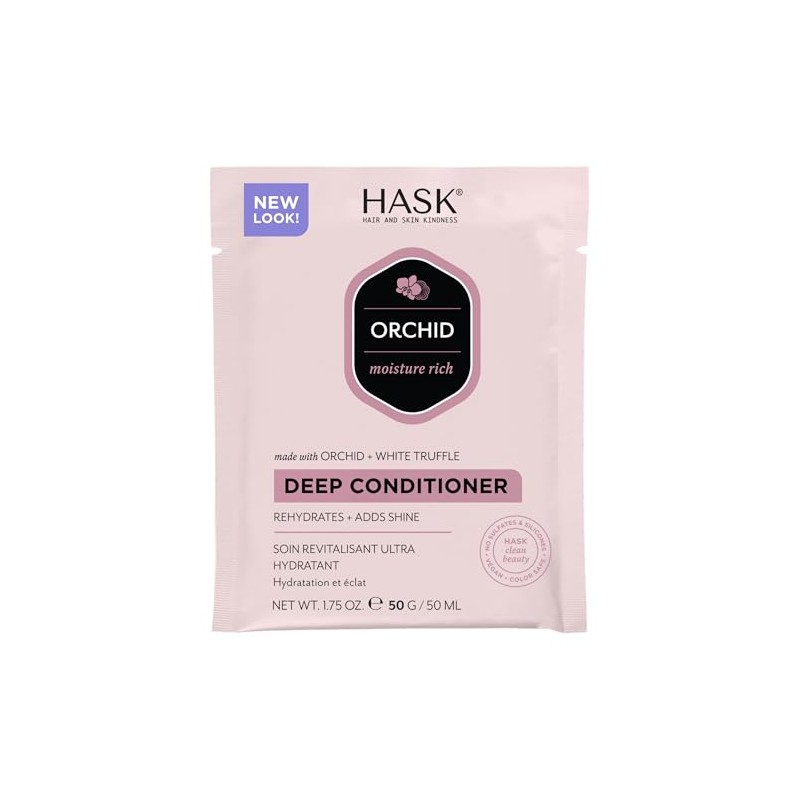 HASK, Acondicionador Profundo, Orchid & White Truffle, Hidratación Extrema para
