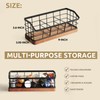 WILDMOS Tea Bag Organizer,Iron Wire Basket with Wooden Base.Tea Storage