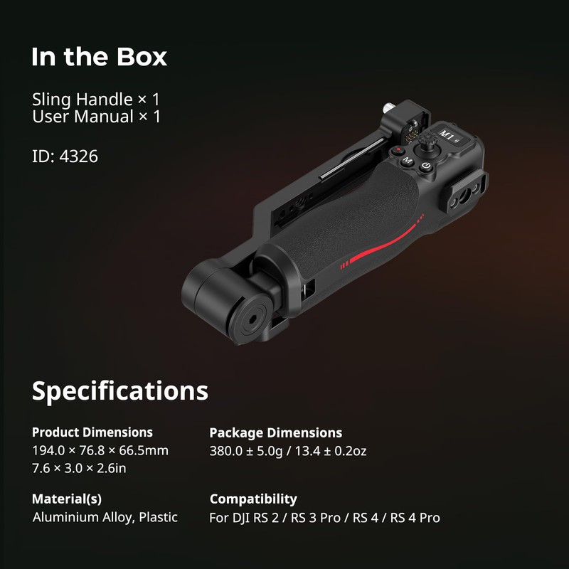 SMALLRIG Adjustable Carry Handle for DJI RS 2 / RS