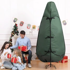 Upright Christmas Tree Storage Bag 9 Foot Tree, 9 ft Christmas Tree Storage Bag, Christmas Tree Cover For Upright Storage Fit 8 Ft / 9 Ft / 10 Ft Christmas Tree Bags Storage 9 ft Green
