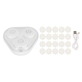 Smokeless Moxa Box White Electric Moxa Device with 20 Pad Magnet Charging Compact Versatile Moxa Machine for Relax