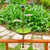 Retrome Deck Mounted Bird Bath Feeder Combo for Outside, Iron