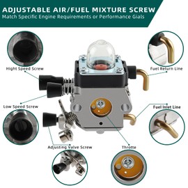 AUTOKAY FS45 FS38 FS85 Carburetor Compatible With Stihl FS46 FS55 FS55C FC55 FC75 FS310 FS45C FS45l FS55R FS74 FS75 FS76 FS80 HS45 HS75 HS80 HS85 String Trimmer Weed Eater Carb C1Q-S97 C1Q-S186