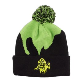 Ripple Junction Ghostbusters Glow in The Dark Slimer Pom Beanie Black