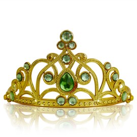 Katara 1682 - Princess Tiara Fancy Costume Accessory, Girls 3-11 Gold, Light Green