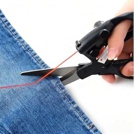 Tijeras profesionales guiadas por lser de tela, capaces de corte directo rpido, adecuadas para arte de papel de tela, mango ergonmico mejorado        