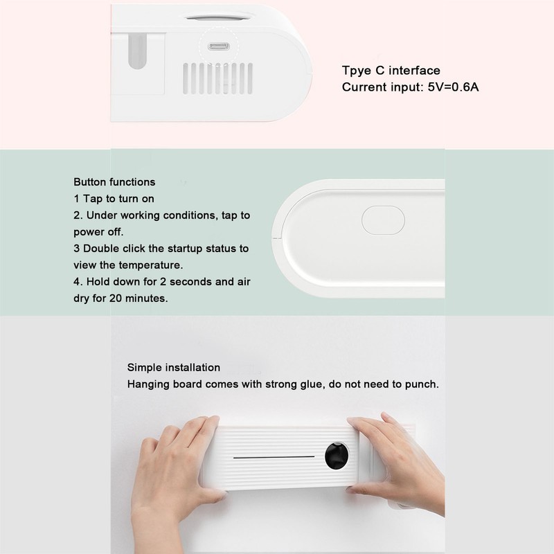 Electric Smart Toothbrush Holder UV Wall Toothbrush Bracket Fan Air