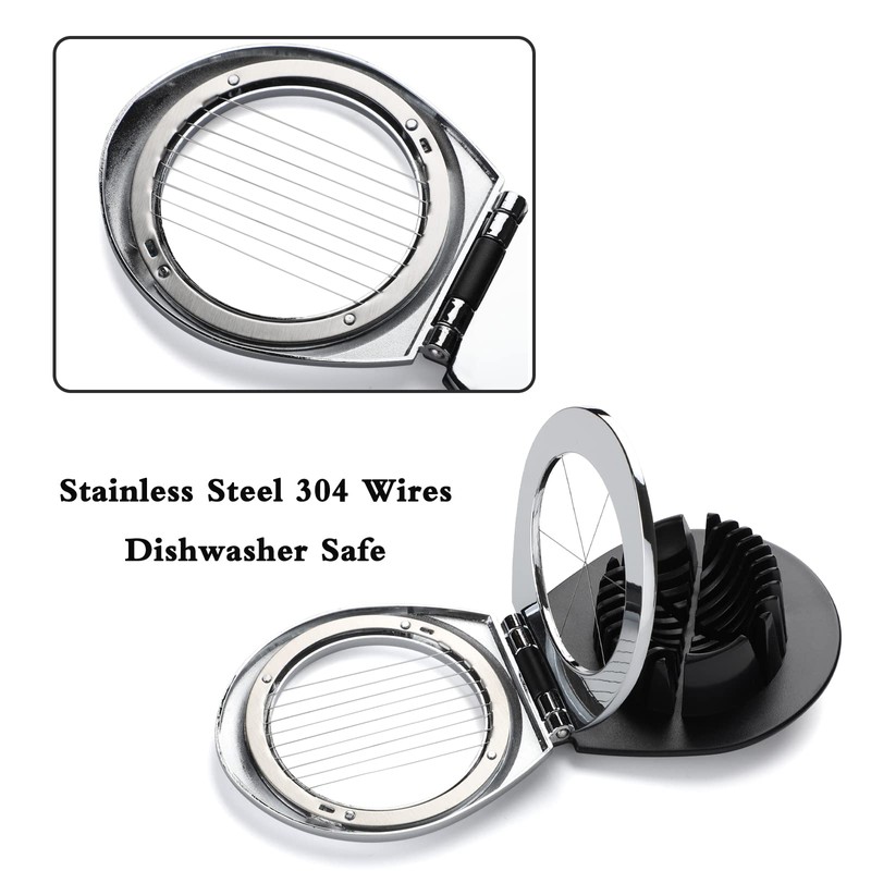 Egg Slicer 2 in 1 Egg Cutting Tool with Stainless