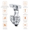 Bohaner 4 Pcs 165 Degree Corner Cabinet Hinges with Damper