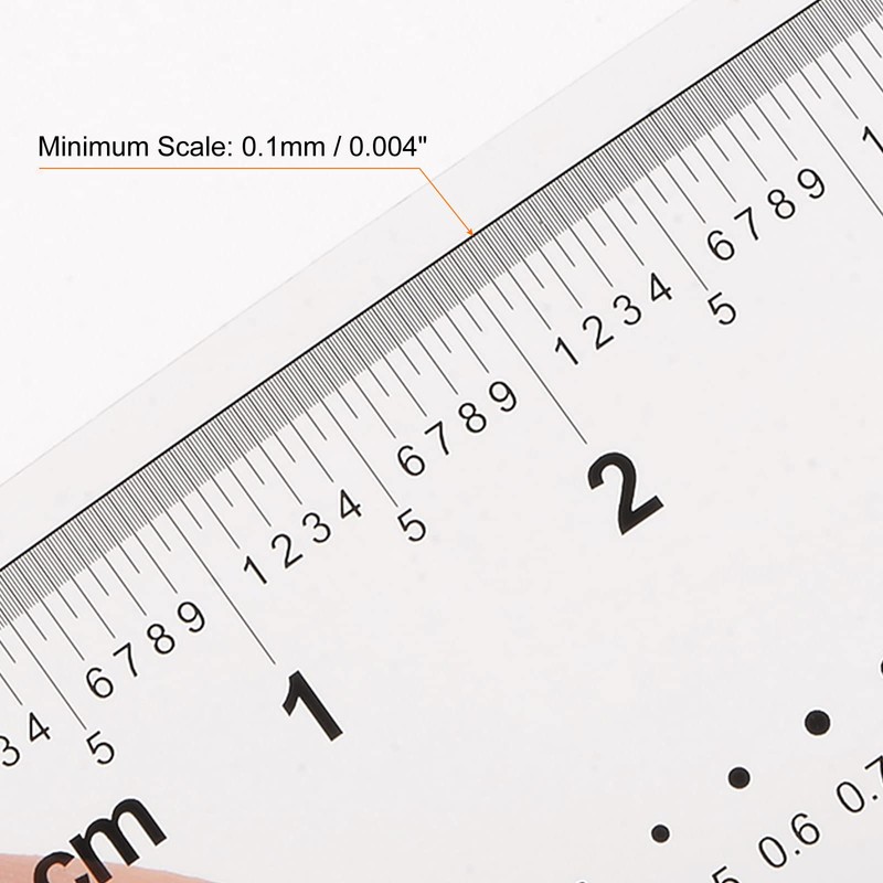 sourcing map 2pcs Film Flexible Ruler 6 Inch 0.1mm Scale