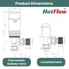 Hot Flow Full Black Estuary Angled TRV Thermostatic Radiator Valve
