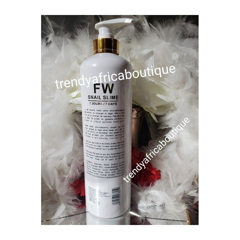 FASTER WHITE Paris Snail Slime Super Whitening Shower Gel 1000mlx