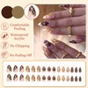 24 x Artificial Nails Almond Medium, Nude Pink French False