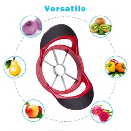 Apple Slicer Corer, 3.5 Inch Stainless Steel Apple Slicer Corer with 8 Super Sharp Blades and Easy Grip Anti-slip Handle, Professional Apple Kitchen Tool Corer for Apple, Potato, Pears, Onion
