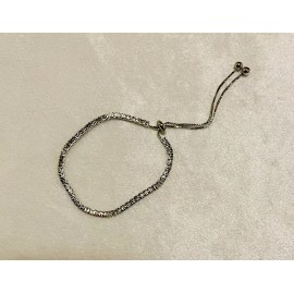 Nice Rainbow Dainty Tennis Multi Color Silver Bracelet Kids Teens Ladies Adjustable