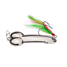 Fun Gag Gift Fishing Hook -Heavy Duty Fishing Lure,Gift for Fisherman Prank Props Novelty Item for Boyfriend Fishing (Silver, 1 pack)