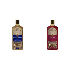 Tío Nacho Shampoo ENGROSADOR, Volumen Capilar, como si tuvieras hasta 33 mil pelos más, botella 415 ml  Shampoo ANTI CAÍDA GINSENG, Cabello más sano  