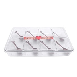 Caja de Condimentos Transparente, Paquete de 4 Estantes Transparentes para Condimentos, Recipientes para Especias, Contenedores para Condimentos, Serv