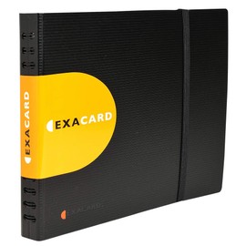 Exacompta - Ref 75134E - Exactive - Exacard Business Card Holder - 20 x 25 cm in Size, Holds Up To 240 Cards, 20 Sheets, Suitable for 60 x 90mm Business Cards - Black