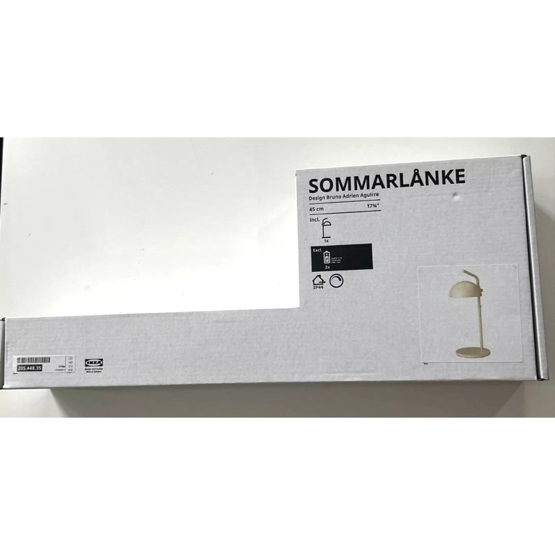 IKEA SOMMARLANKE Table Lamp 17 3/4 Beige Outdoor battery-operated