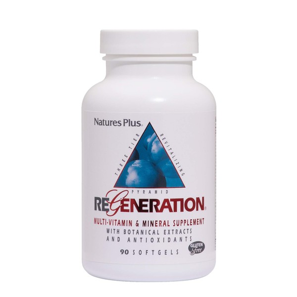NaturesPlus Regeneration Multivitamin - 90 Softgels - With Potent Botanical Extracts, Minerals & Antioxidants - Natural Energy Production & Overall Well-being - Gluten-Free - 30 Servings