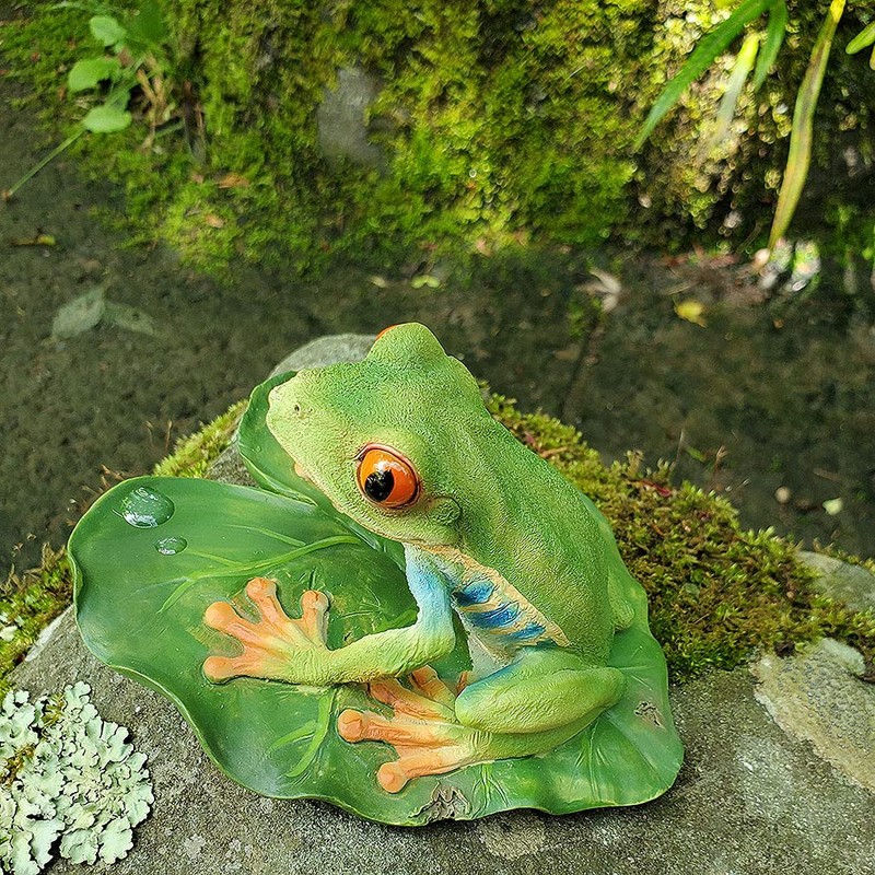 Devarier ca187a Frog Figurine, Redneck Frog, Resin, Perfect Gift