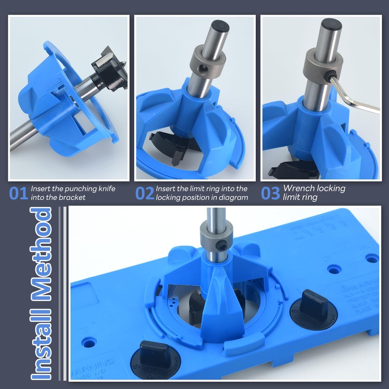 Kaelah Hinge Drilling Template, Pot Hinge Template Set Door Hole