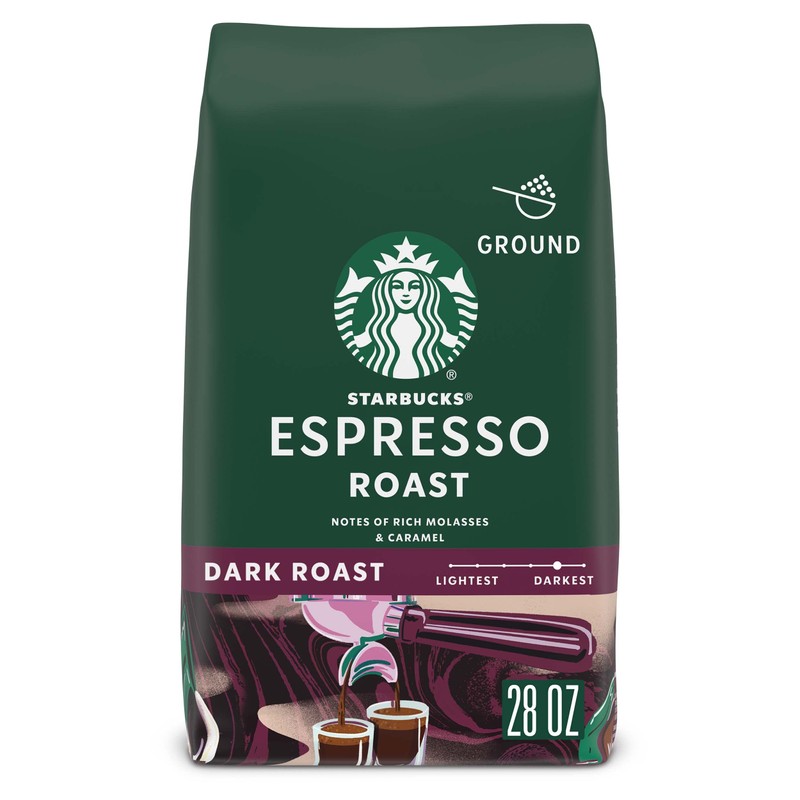 Starbucks Ground Coffee, Dark Roast Coffee, Espresso Roast, 100% Arabica,