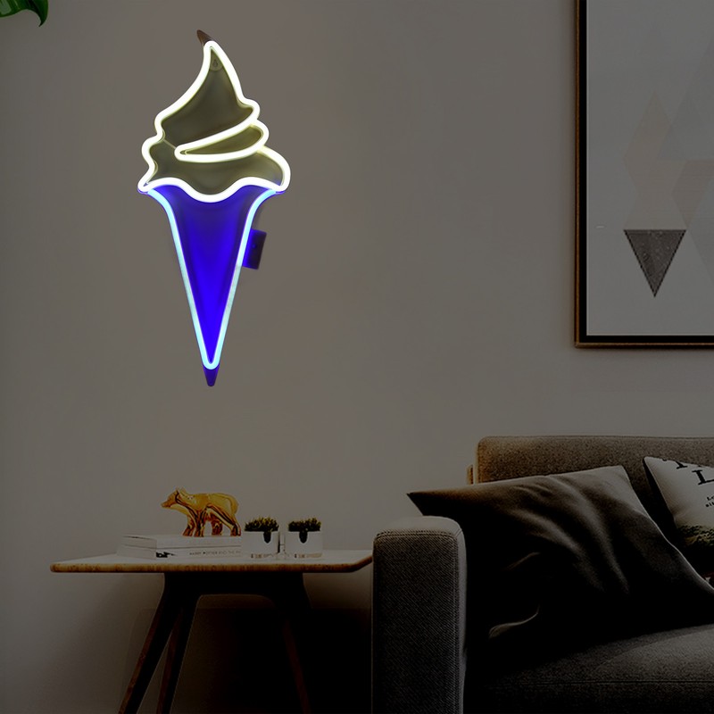 LED Neon Light Ice Cream Waterproof Battery USB Powered Hangable