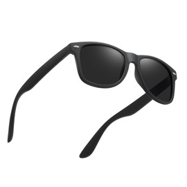 wearPro Sunglasses Men's Unisex Polarised Women's Rectangular Sunglasses Men Glasses UV400, Glacier Black