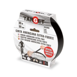 TARGET CTN3030 - Fabric Tape - Tubeless - 30 Metres x 30 mm - Bicycle - MTB - Mountain Bike - Duct Tape - Rim Tape - Bicycle Inner Tyre Tape - Wheel - Black