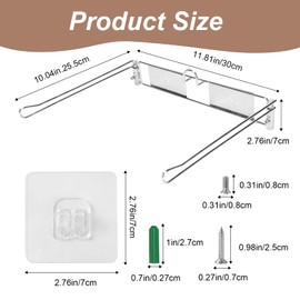 Zoyiancy 2Pcs Plastic Grocery Bag Holder, Wall Mount Hanging Bag Holder, Metal Shopping Bag Organizer, Plastic Bag Holders for Grocery Bags, T-Shirt Bag Rack for Grocery Store(Silver)