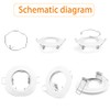Roosea Pack of 30 Retaining Spring Rings for 50 mm