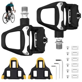 LPZMPZ Bicycle Pedals Non-Slip Compatible with Shimano SPD SL Road Bike SDP Pedals Without Click with 9/16 Inch Ball Bearings for MTB Gravel SDS Click Pedals Clipless Pedals Racing Pedals Bike
