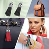 M METERXITY 100-Pack Faux Suede Tassel 1.4 Inch Small Keychain