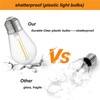 abulber S14 Led Bulbs for Outdoor String Lights,Shatterproof Waterproof Plastic