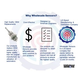 Whirlpool W10833885 Range Oven Temperature Sensor by Wholesale Sensors 12 Month Warranty
