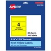 Avery Printable Rectangle Labels with Sure Feed Technology, 2-1/4" x
